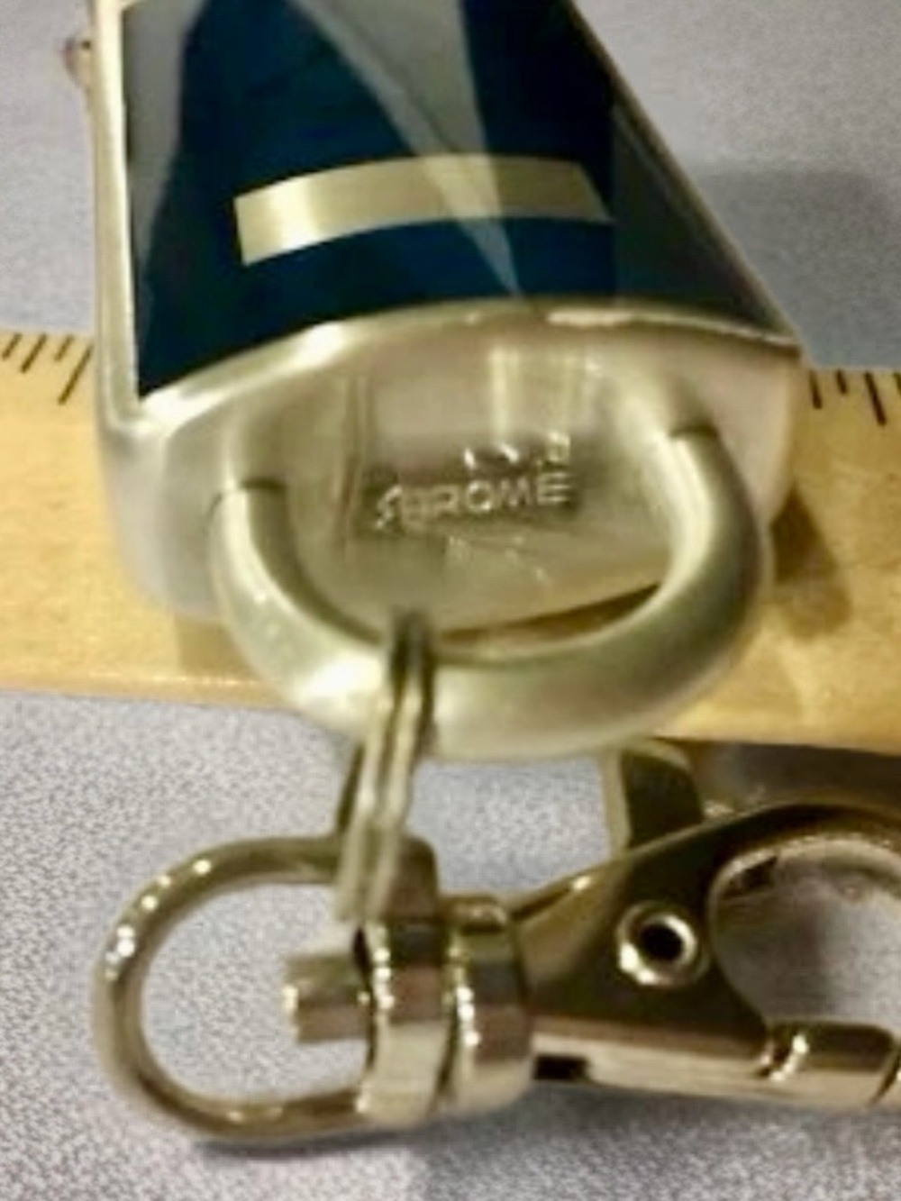 Vintage Sarome Lightr with integrated keychain NOS in original box Blue - Picture 3 of 8